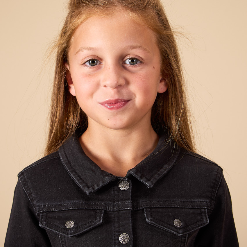 Lange mouwen effen chemise jurk voor meisjes 