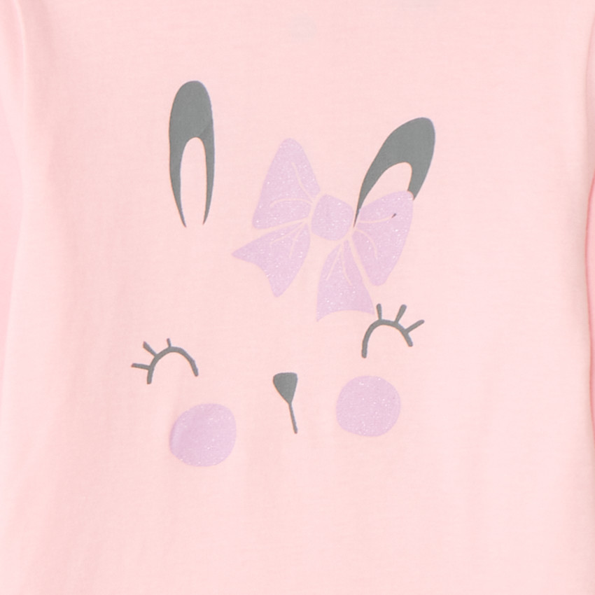 Set pyjama lange in bedrukt jersey voor babymeisjes 