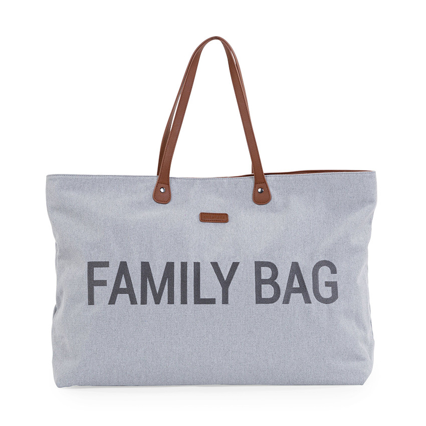 Sac à langer + pochette Family Bag canvas gris 