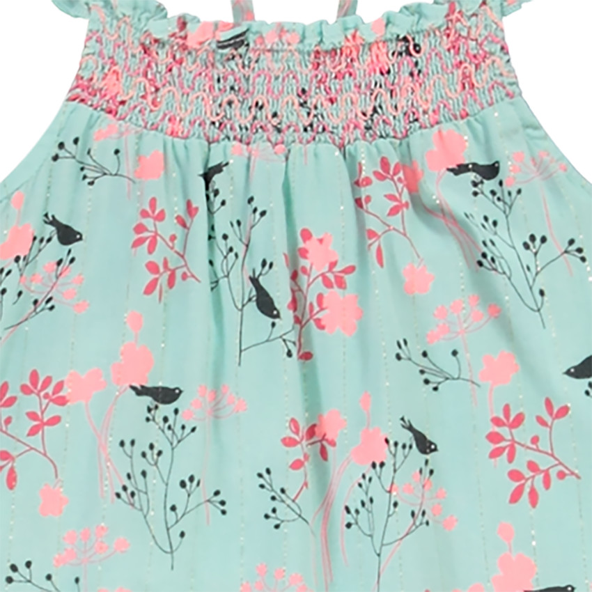 Top à bretelles volantées imprimé fleuri pour bébé fille 