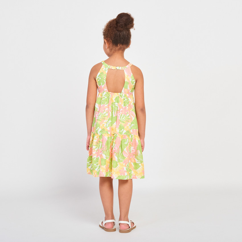 Lange jurk met exotische print voor meisjes 