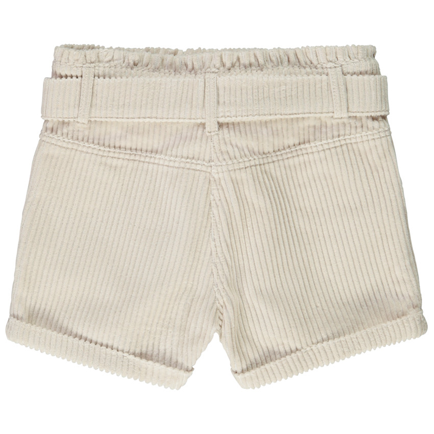 Short en velours côtelé avec ceinture à nouer amovible pour fille 