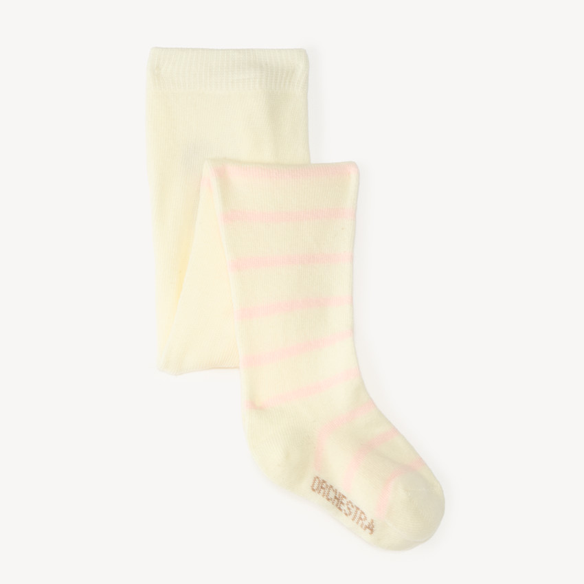 Dikke gestreepte maillot met berenmotief voor babymeisjes 