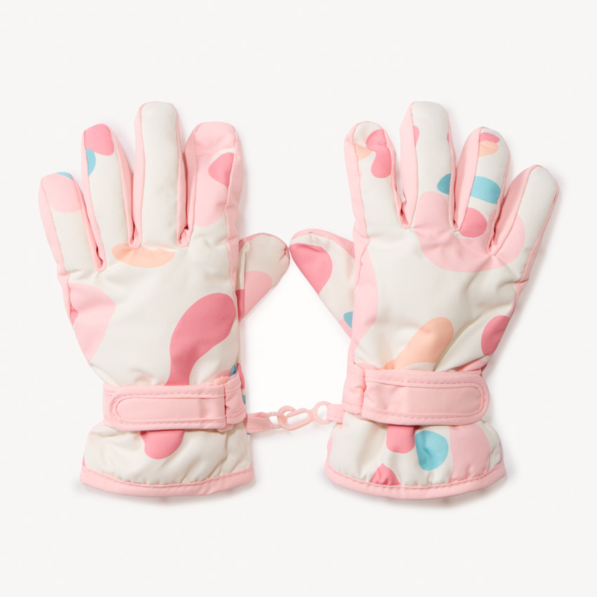 Gants de ski à imprimé arty et doublés pour fille 
