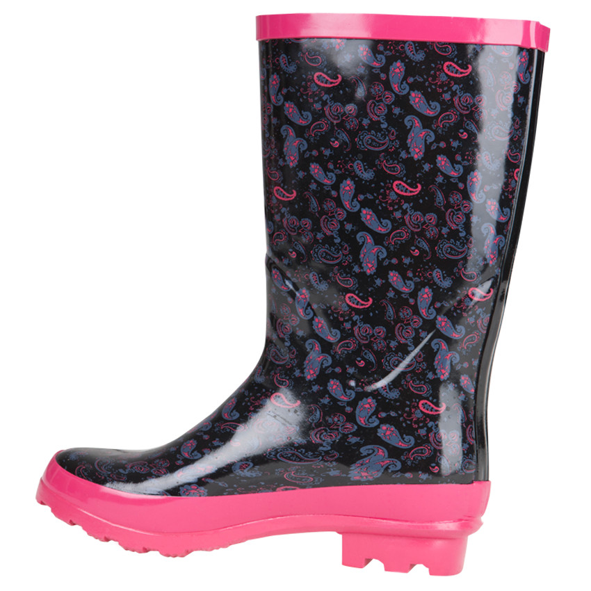 Bottes de pluie imprimées cachemire en caoutchouc 