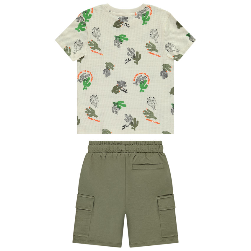 2-delige set met cactusprint t-shirt voor jongens 