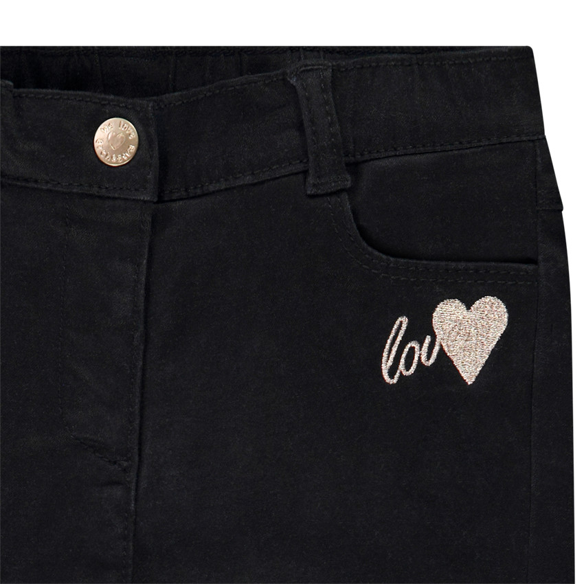 Pantalon en twill avec broderie fantaisie pour bébé fille 