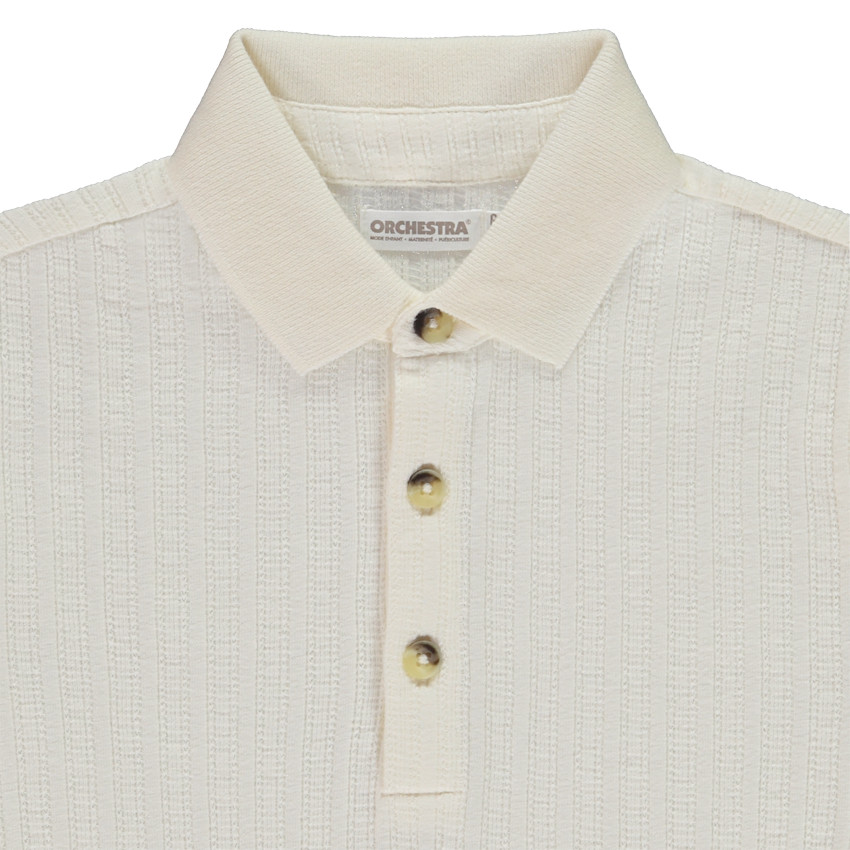 Polo manches courtes en jersey pointel pour garçon 