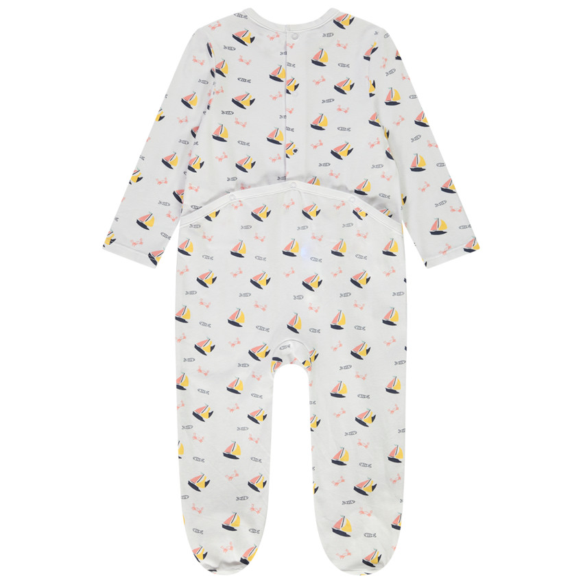 Dors-bien imprimé voiliers pour bébé garçon - Ouvertures différentes selon l'âge 