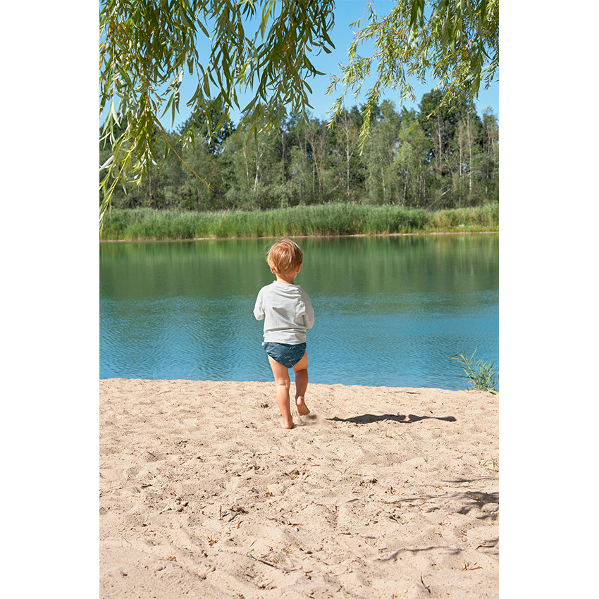 Couche de bain Garçon 6 mois – Serpent de Mer Bleu 