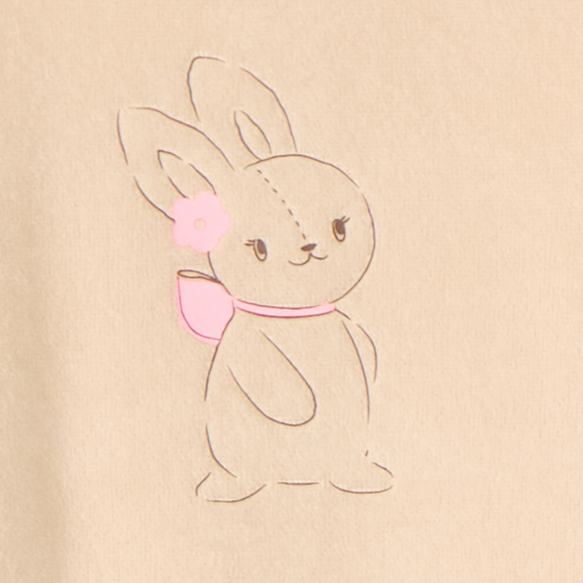 Dors-bien bébé fille en velours print mignon 