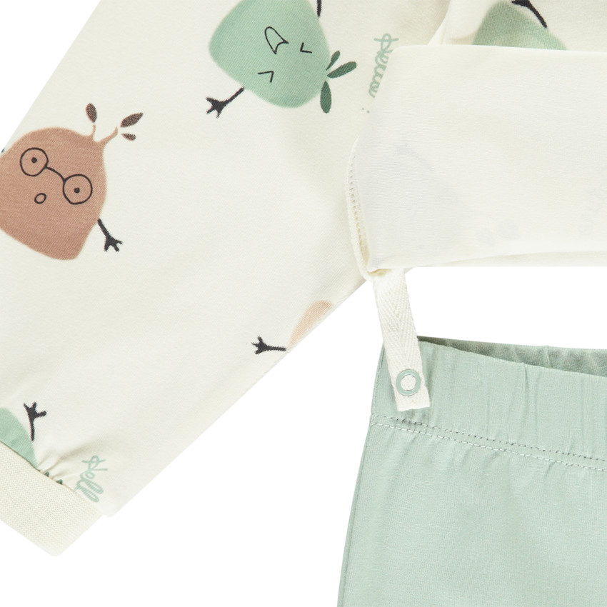 Set pyjama créatures végétales pour bébé garçon avec finitions différentes selon l'âge 