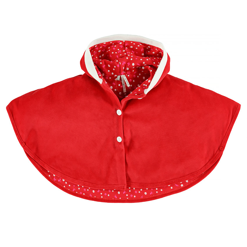 Cape van velours in kerststijl 