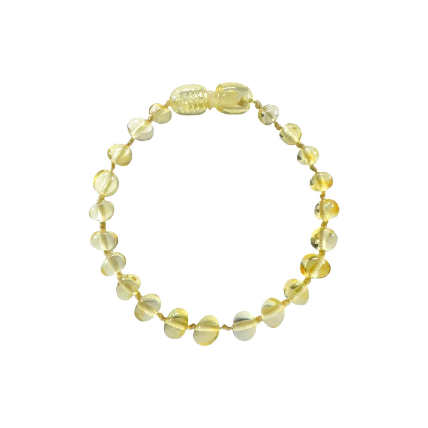Bracelet d'ambre pour enfant - Jaune 