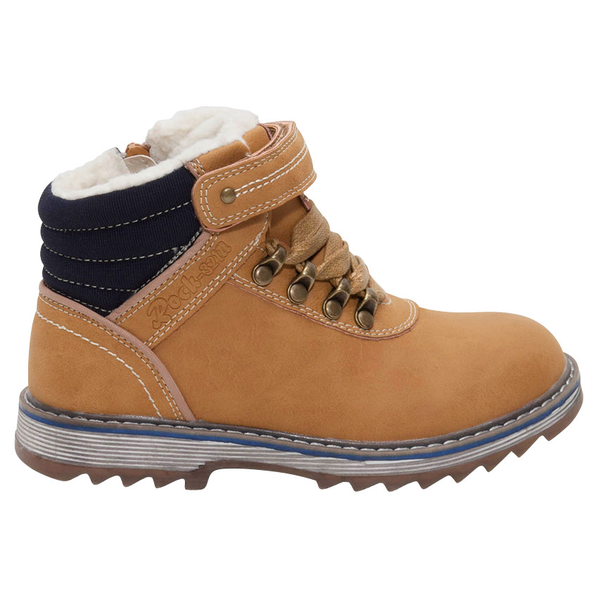 Camelkleurige laarsjes met sherpa voering 