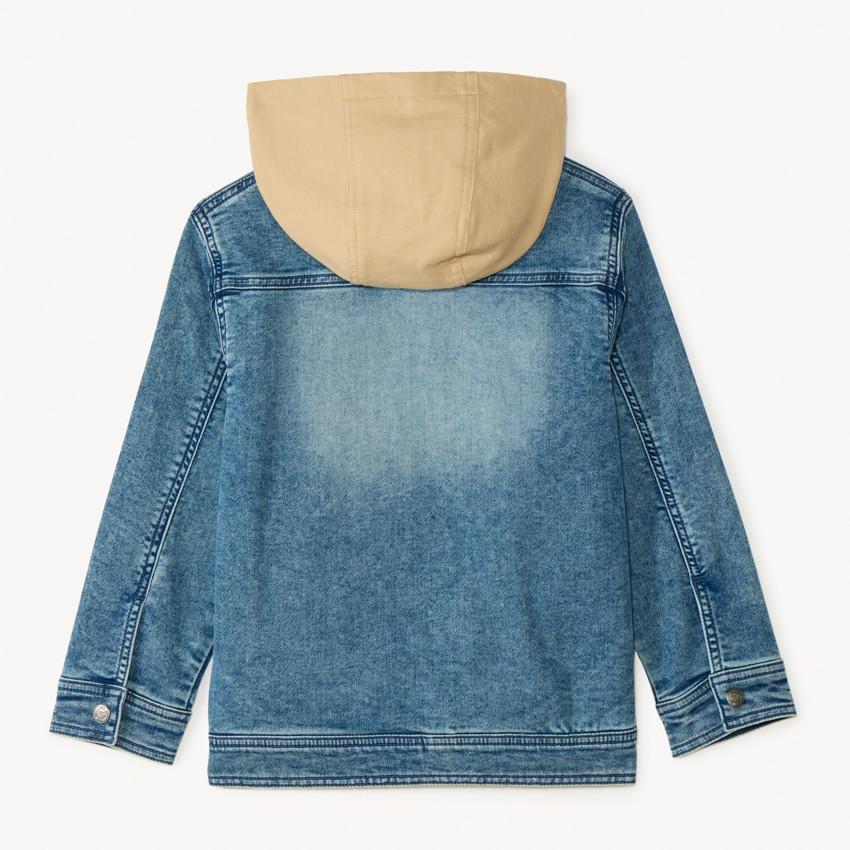 Veste en jean avec capuche amovible pour garçon 