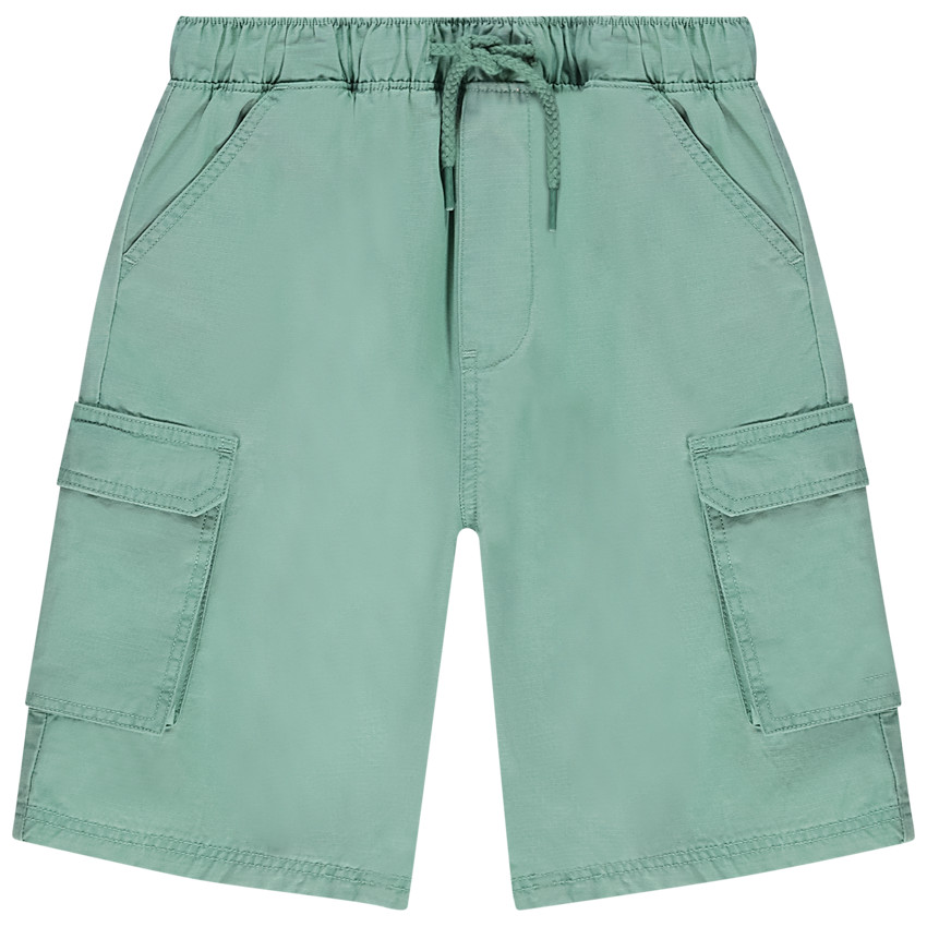 Bermuda uni à poches multiple pour garçon 