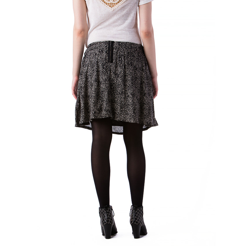 Korte rok met soepele print  