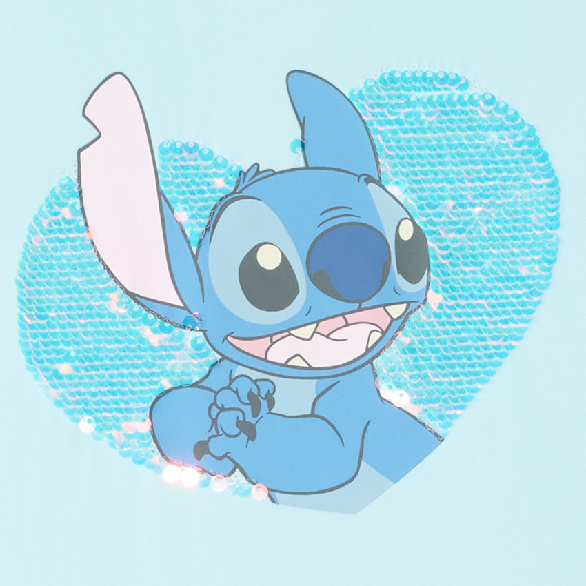 Maillot de bain 1 pièce Stitch Disney avec sequins et ouverture dans le dos fille 