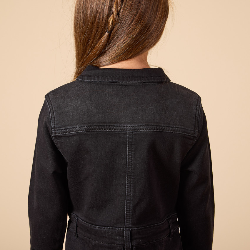 Lange mouwen effen chemise jurk voor meisjes 