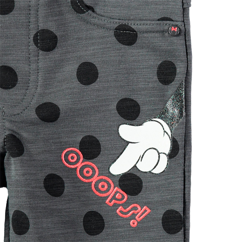 Jegging en molleton slub à pois prints Minnie Disney 
