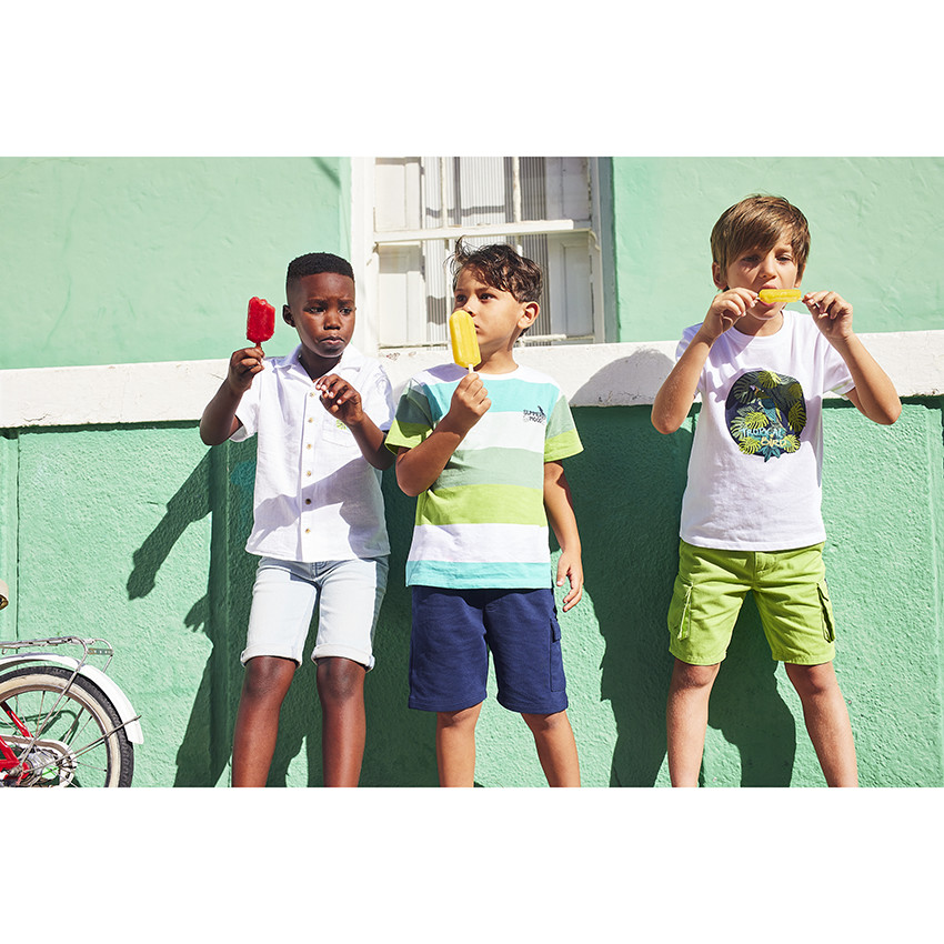 T-shirt manches courtes print perroquet pour garçon 