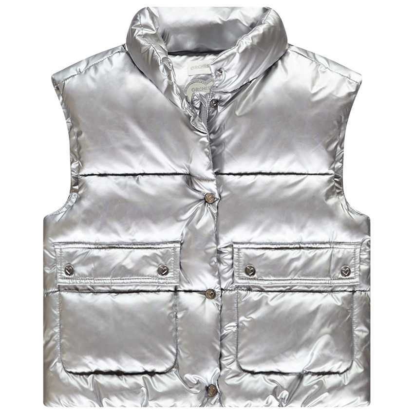 Mouwloze donsjas met iriserend effect voor meisjes 