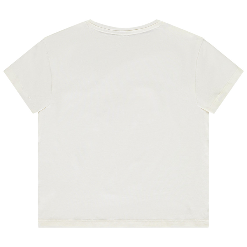 Korte mouwen shirt met bouclette borduursels meisjes 