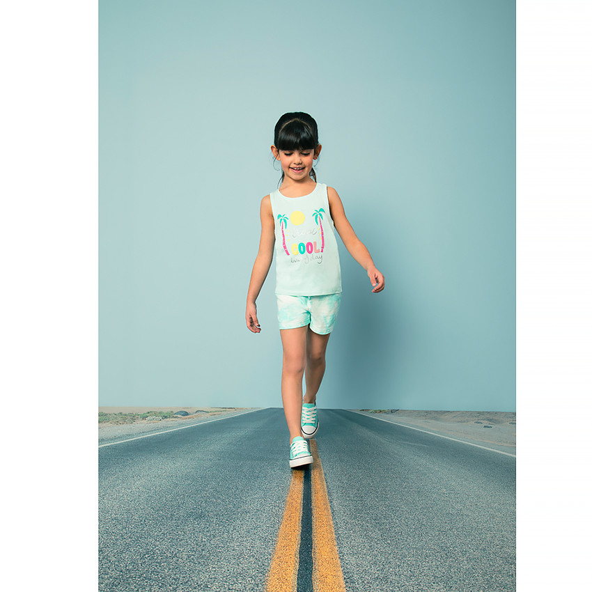 Jersey topje met fantasieprint voor meisjes 