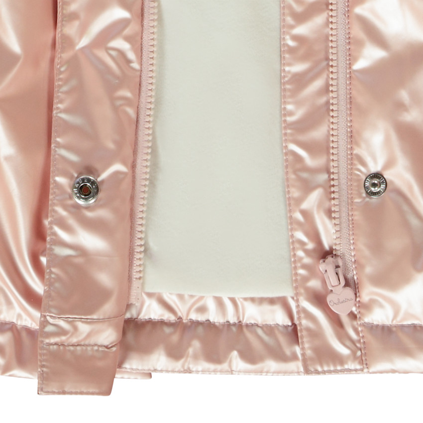Parka gomme déperlante effet nacré pour bébé fille 