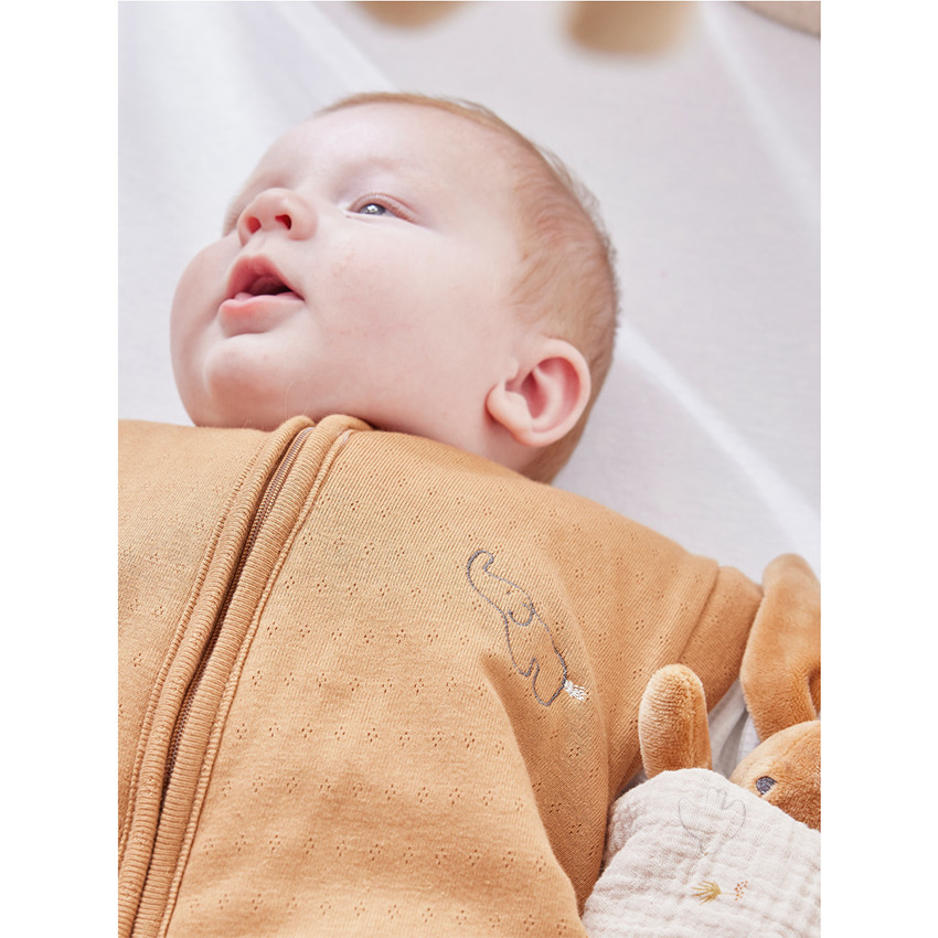 Slaapzak afritsbare mauwen 100cm Jersey Pointelle 