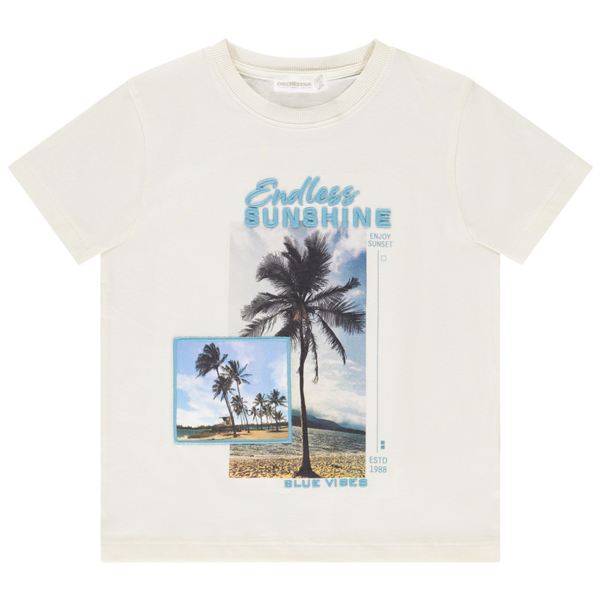 T-shirt manches courtes photoprinté et brodé garçon 