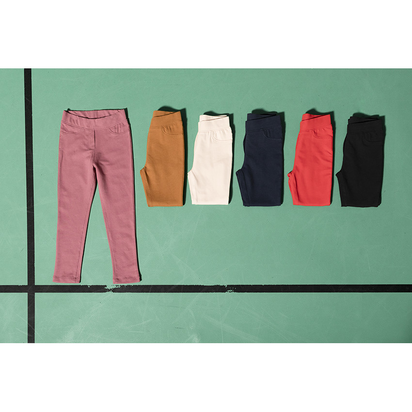 Jegging en molleton uni fille 