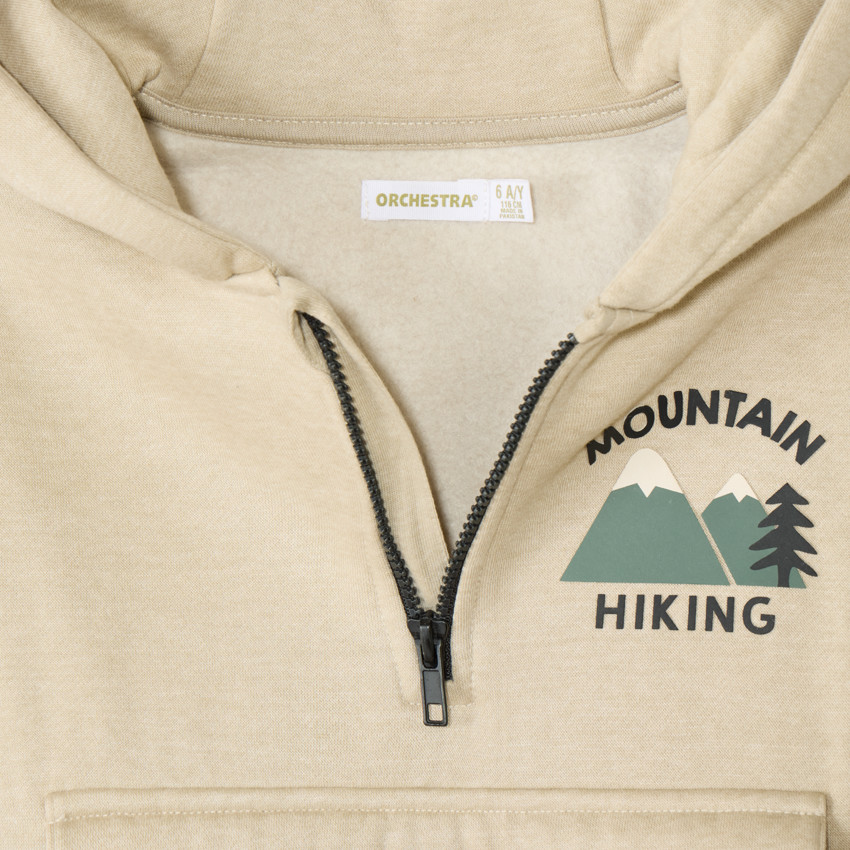Sweat molleton zippé à capuche pour garçon 