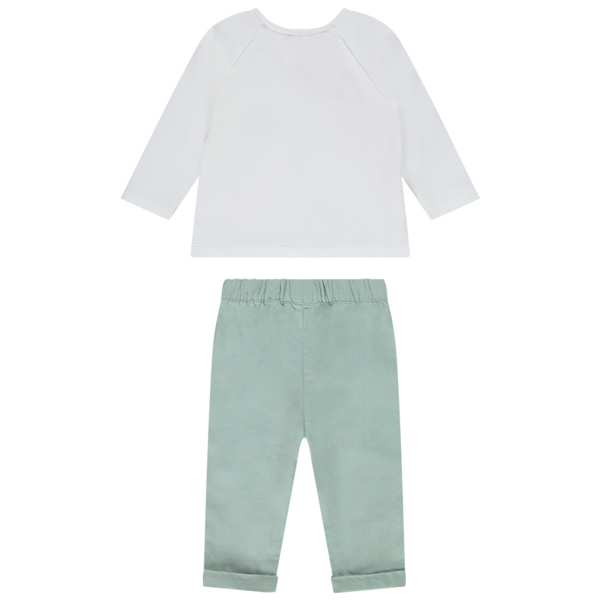 Ensemble 2 pièces en molleton pour bébé garçon 