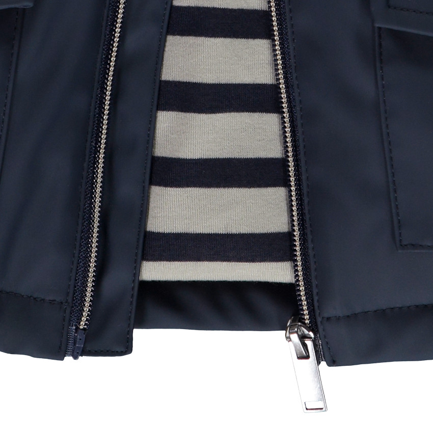 Parka gomme avec doublure rayée pour garçon 