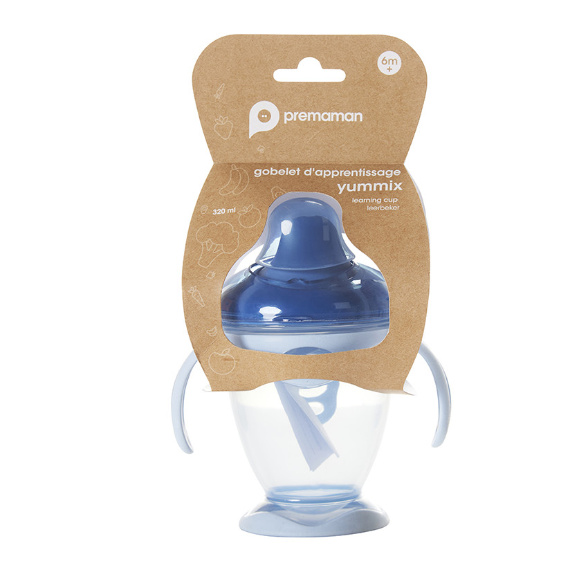 Oefenbeker met handvatten 180 ml blauw 