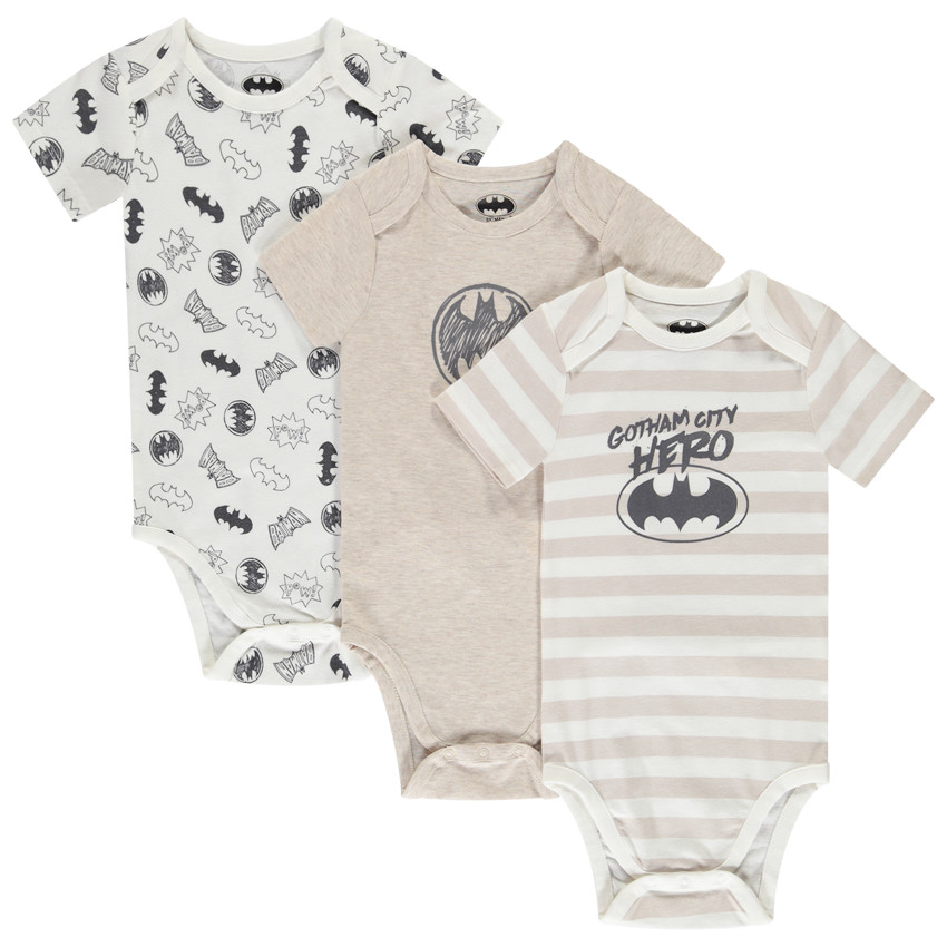 Set van 3 korte mouwen bodies Batman voor jongensbaby 