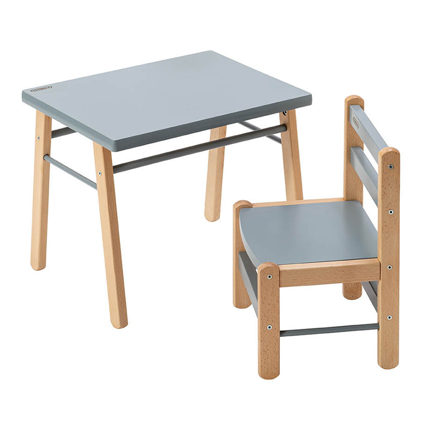 Petite chaise Louise hybride bleu gris 