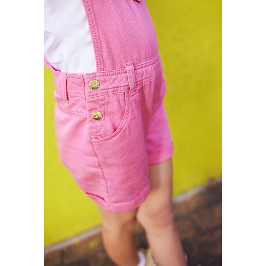 Salopette courte unie en lyocell pour fille 