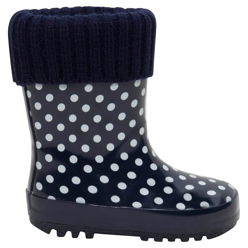 Bottes de pluie en caoutchouc avec col en tricot et intérieur fourré du 24 au 29 