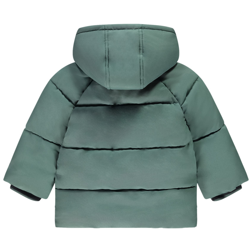 Doudoune longue manches longues en sherpa + capuche pour bébé garçon 