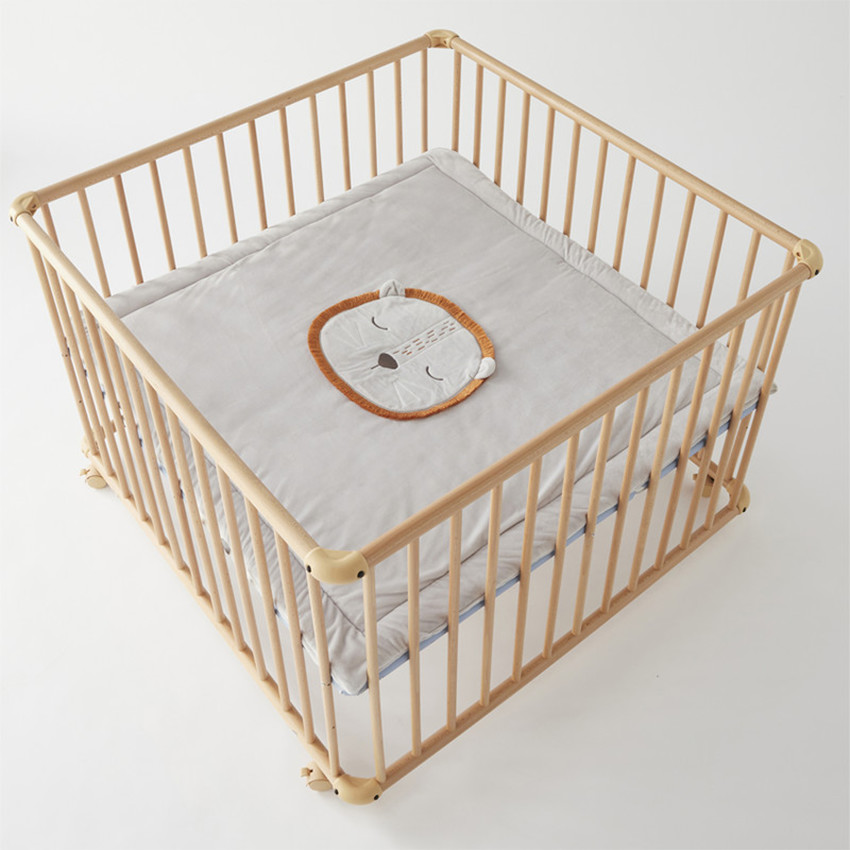 Parkligger - Veloudoux - 100X100cm - Babou - Grijs 