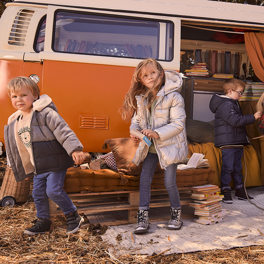 Donsjas met microfleece voering voor jongens 