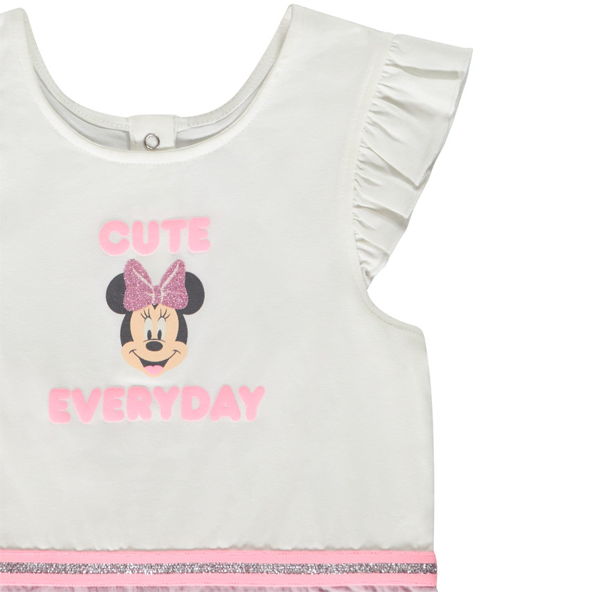 Combinaison courte effet 2 en 1 Minnie Disney pour bébé fille 