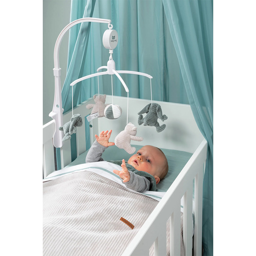 Deken wieg Sense 100x135cm Teddy Steen Grijs 