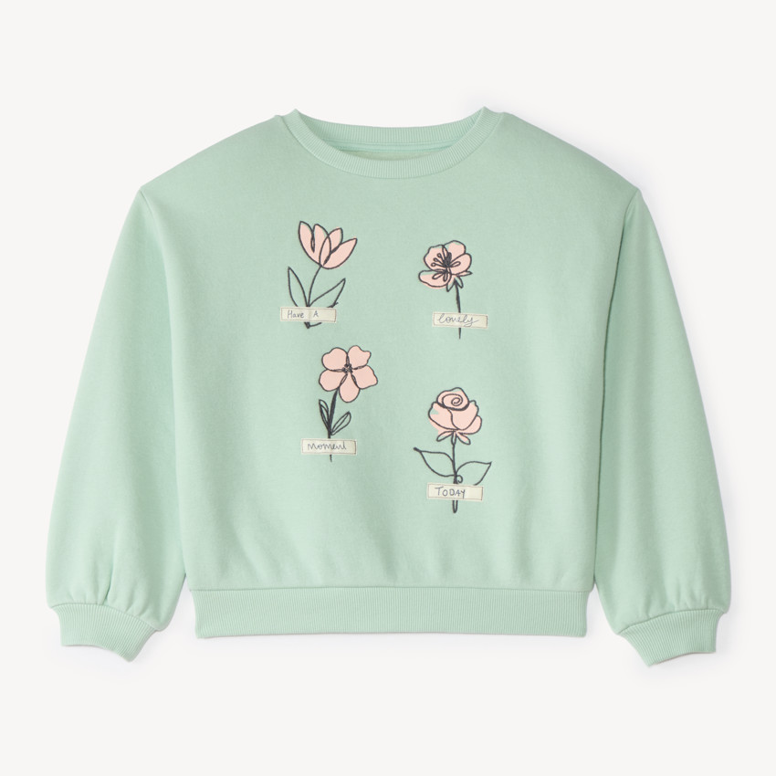 Sweatshirt met bloemenprint meisjes 
