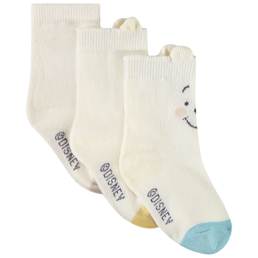 Lot de 3 paires de chaussettes Winnie Disney pour bébé garçon 