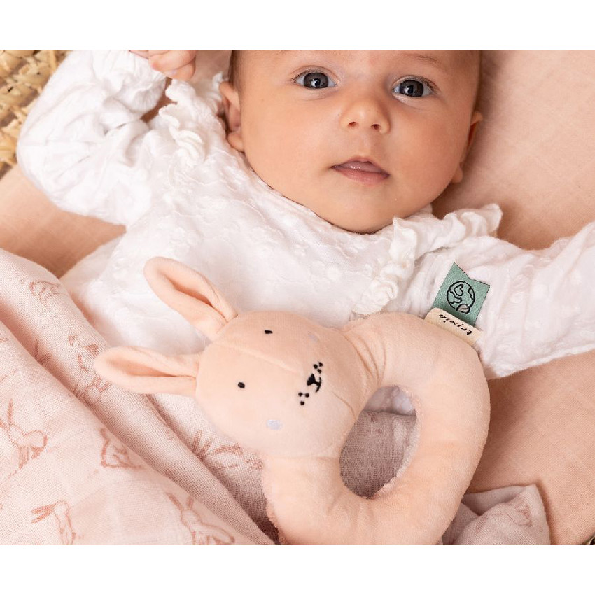 Couverture fleece berceau 75x100cm Rosy Rabbit 