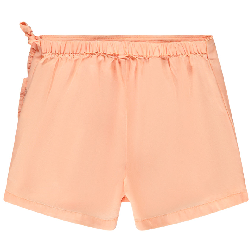 Jupe short uni en Tencel avec volants pour fille  